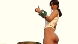 1girls 3d ass bethesda_softworks big_ass breasts durabo fallout fallout_(tv_series) female female_only lucy_maclean pip-boy solo solo_female