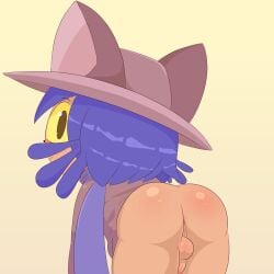 1boy 1femboy artistwithamous back_view bare_ass before_sex bottomless cat_boy cat_ears cat_humanoid catboy chubby femboy femboy_focus femboy_only gay gay_male looking_at_viewer looking_back niko_(oneshot) no_panties oneshot penis purple_hair smaller_male solo solo_femboy solo_focus solo_male tagme thick_thighs thighs video_game_character video_games