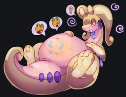 absurd_res belly confusion feral generation_6_pokemon good_boy goodra halfpricesouls hi_res inside inside_stomach navel nintendo pokemon pokemon_(species) slime spiral vore vore_implied
