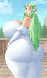 1girls 2026 alternate_version_at_paywall alternate_version_available ass ass_focus ass_in_dress back_view big_ass big_breasts big_butt boob_window butt butt_focus clothed clothing dotil dress female female_only fire_emblem fire_emblem:_three_houses flower_in_hair green_hair headwear hi_res highres huge_ass huge_breasts hyper hyper_breasts light-skinned_female light_skin long_hair looking_back nintendo outdoors png rhea_(fire_emblem) sideboob solo solo_female thick_hips thick_legs thick_thighs tight_clothing tight_dress venus_body voluptuous voluptuous_female wide_hips wide_thighs