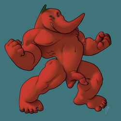 action_pose curved_penis erection flexing food genitals glans hi_res humanoid male muscular muscular_male nipples not_furry pecs penis plant pointy_penis pose ravuer red_body red_glans red_nipples red_penis red_pepper red_skin silly_face simple_background smile solo vegetable