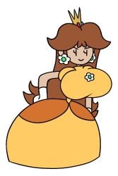 1girls 2026 barely_contained barely_contained_breasts big_breasts black_eyes blonde_hair breasts brown_hair brunette_hair crown dress ear_piercing earrings eyelashes gigantic_breasts gold500050 hand_on_hip huge_breasts large_breasts long_hair mario_(series) massive_breasts one_eye_covered one_eye_obstructed pale-skinned_female pale_skin princess_daisy solo solo_female solo_focus super_mario_bros. super_mario_galaxy terminalmontage wand white_skin white_skinned_female