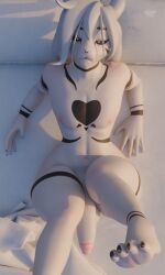 3d_(artwork) absurd_res anthro asriel_dreemurr asriel_dreemurr_(god_form) balls bed big_penis boss_monster_(undertale) bovid caprine digital_media_(artwork) facial_piercing fur furniture genitals goat hair hi_res horn looking_at_viewer lying male mammal melongoat3d nipples nose_piercing nude on_back penis piercing septum_piercing solo undertale undertale_(series) white_body white_fur