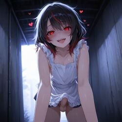 1femboy ai_generated anus apron ass balls blush crossdressing dickgirl embarrassed femboy feminine_male futa_sans_pussy futanari gay girly ian8766_(artist) imminent_sex intersex light-skinned_femboy light_skin maid male male/male male_only neko original_character partially_clothed penis pleasure_face precum presenting self_upload sissy solo sweat testicles trap yandere yaoi