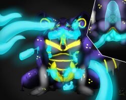 2_penises anal animal_genitalia anthro balls bodily_fluids cum disembodied_hand ear_penetration erection genital_fluids genitals ghost_hand goo_creature hi_res humanoid hypnosis male male/male mind_control multi_genitalia multi_penis nipples nude open_mouth ouroboros_dinamadeus penetration penis reptile ringed_eyes scalie sex simple_background slime snake solo sorakskullsnake tail tentacles tongue translucent translucent_penis