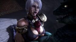 3d aeon_calcos animal_genitalia animal_penis anthro bandai_namco big_breasts breasts cleavage cum cum_on_breasts cum_on_face cum_on_tongue erection female female_human huge_cock human interspecies isabella_valentine large_breasts lizard lizardman lizardman_(soul_calibur) male male_anthro noname55 paizuri penile_spines penis reptile reptile_humanoid reptile_penis scales scalie soul_calibur source_filmmaker spiked_penis straight tapering_penis