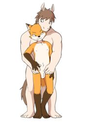 2017 age_difference angry animal_genitalia annoyed anthro_only balls canine duo equine fox furry furry_only gay horse junior_horse male male_only mammal manmosu_marimo no_humans senior_fox sheath yaoi