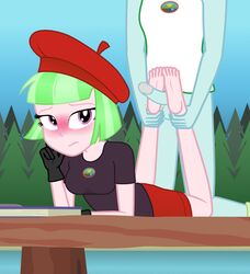 1boy 1girls animated blush blushing captain_planet_(eg) equestria_girls female footjob hasbro human_male legend_of_everfree male my_little_pony penis randomtriples watermelody_(eg)