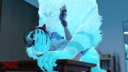 3d_(artwork) 3d_animation accessory ahe_gao animated anthro anthro_penetrating arm_grab big_breasts blizzard_entertainment blue_body blue_fur breasts canid canine caressing caressing_face clothing cunnilingus digital_media_(artwork) duo female female_penetrated fox_spirit french_kissing fur furniture headband hi_res interspecies kiriko_(overwatch) kissing kitchen knot leg_wrap licking looking_pleasured male male/female mammal moan monster mythological_canine mythological_creature mythology open_mouth oral overwatch penetration raised_leg sex table tail tail_motion tailwag tongue tongue_out vaginal_penetration werecanid werecanine werecreature werewolf z-k9