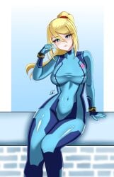samus aran from metroid by cat in a box