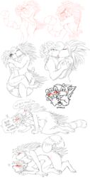 acreep blush kissing making_out male mammal porcupine red_panda rodent sketch_page sketchy yaoi