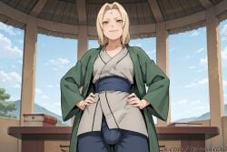 1boy ai_generated blonde_hair blue_sky blush book bulge cloud day femboy femboy_dilf femboy_gilf forehead_mark from_above genderswap_(ftm) hands_on_hips indoors japanese_clothes kimono long_hair long_sleeves male naruto naruto_(series) naruto_shippuden pants rule_63 sash sky smile solo standing table tehmar trans_woman transfem trap tree tsunade yellow_eyes