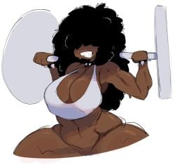 1girls bottomless bottomless_female breasts dark_skin dark_skinned_female female female_only lifting_weights muscular muscular_female naomii64 oc original_character sabrina_(naomii64) tagme thighs weightlifting working_out