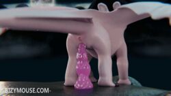 2018 3d animated anthro anus bizymouse dildo dragon female feral how_to_train_your_dragon light_fury masturbation nubless penetration pussy pussy_juice sex_toy vaginal_masturbation vaginal_penetration