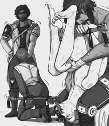 2boys 2d_(artwork) anal_sex anilingus arcane arcane_jayce arcane_viktor ass ass_eating ass_focus ass_up balls bent_knees black_and_white cane clothed_sex cock dark-skinned_male disabled_male fully_clothed gay gay_male gay_sex greyscale holding jayce jayce_talis kneeling_on_ground kneeling_oral_position league league_of_legends licking_ass light-skinned_male male male/male moaning moaning_in_pleasure multiple_boys multiple_poses multiple_views oral oral_penetration oral_sex pale_skin penis precum presenting_anus presenting_ass presenting_hindquarters rimming romantic romantic_couple romantic_sex rope rope_bondage semen size_difference sucking_penis tied_up twink viktor_(league_of_legends) yaoi