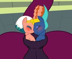 2018 absurd_res anal_vore anus badumsquish blush closed_eyes earth_pony equine female feral friendship_is_magic group hi_res horse macro mammal my_little_pony pony prince_hisan_(mlp) pussy somnambula_(mlp) sphinx_(mlp) vore