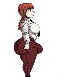 1futa ass big_ass big_breasts big_butt breasts bulge bulge_under_clothes chainsaw_man clothed futa_focus futa_only futanari huge_ass huge_boobs huge_breasts huge_butt light-skinned_futa light_skin makima_(chainsaw_man) neutral_expression pictomante red_hair redhead_futa redheaded_futa side_view sideview solo solo_focus solo_futa voluptuous voluptuous_futa yellow_eyes yellow_eyes_futa