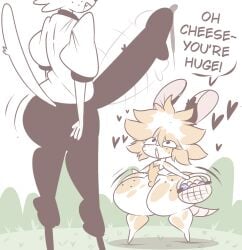 age_difference big_ass big_thighs cub furry furry_only julylafearata male male_cub male_only merry_noel_(rogywantscoffee) rat teasing thick_ass thick_thighs