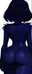 ass ass_focus back_view bare_shoulders blue_body blue_eyes breasts edit edited feathers female female_only original original_character short_hair tagme thick_thighs viewed_from_behind voluptuous wide_hips