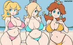2d 2d_(artwork) 2d_artwork 3girls ai_generated alternate_breast_size big_ass big_breasts big_butt big_thighs bikini bikini_bottom bikini_top blonde_hair blue_eyes bottom_heavy breasts brown_hair choker crown curvaceous curvaceous_female curvaceous_figure curves curvy curvy_body curvy_female curvy_figure curvy_hips ear_piercing gionnic_art hi_res high_quality high_resolution highres huge_ass huge_breasts huge_butt huge_thighs jewelry large_breasts mario_(series) multiple_girls navel nintendo princess_daisy princess_peach princess_rosalina seductive sexy sexy_body sexy_female sexy_pose small_breasts tagme thick thick_ass thick_hips thick_legs thick_thighs thighs voluptuous voluptuous_body voluptuous_female wide_hips