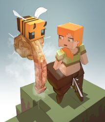 alex_(minecraft) ass_bigger_than_head bee bee_(minecraft) belly bestiality big_ass big_penis clothing fat_ass fat_cock female flat_chest flat_chested ginger green_eyes huge_ass huge_balls human imminent_bestiality imminent_sex kinddegenerate large_penis long_hair long_penis looking_at_penis male massive_ass massive_penis minecraft musk musk_clouds musky_cock no_breasts pale_skin penis_bigger_than_body precum precum_drip precum_on_penis precum_string pussy shocked shocked_expression small_but_hung square square_(anatomy) square_ass square_bikini square_head suprised suprised_look sweat sweatdrop thick_ass thick_penis thick_thighs thighhighs thighs tiny_breasts veiny_penis waddling_head wet wet_pussy zoophilia