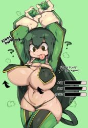 attribute_slider huge_breasts my_hero_academia panties skimpy_clothes slider slider_(control) slugbox tagme tsuyu_asui