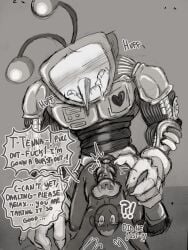 all_fours ambiguous_gender anon backshots blush cumming cumming_inside cumming_while_penetrating deltarune deltarune_chapter_3 doggy_style filled_to_the_brim filled_womb gloved_hands knot knotted_humanoid_penis knotted_penis knotting letttusse object_head robot_humanoid saliva saliva_string screen_face size_difference tenna_(deltarune) too_much_cum tv_head y/n ych you