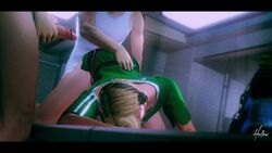 1girls 2boys 3d animated blonde_hair blue_eyes bob_cut bottomless doggy_style female from_behind headphones hollowsfm iq_(rainbow_six) looking_back male masturbating masturbation mature_female partial_male partially_clothed policewoman rainbow_six rainbow_six_siege sex short_hair sound straight submissive_female tagme tom_clancy video