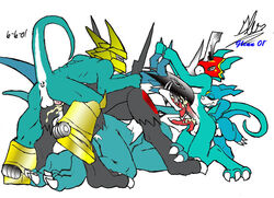 digimon digimon_(species) exveemon flamedramon glenn magnamon male_only raidramon royal_knights veemon