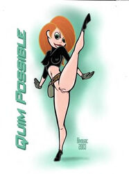 ankle_socks anklehighs bivouac black_socks bottomless disney female female_only human kim_possible kimberly_ann_possible pussy socks solo straight_hair