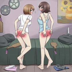 girls_und_panzer nishizumi_maho nishizumi_miho spanking tagme zekel