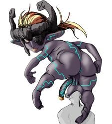 1boy 1futa anus ass balls_on_face boltss futanari imp_midna intersex midna penis runes size_difference testicles testicles_on_face the_legend_of_zelda twilight_princess white_background