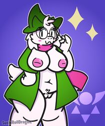 female ralsei from deltarune by sushirolldragon