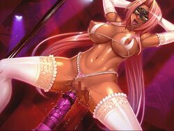 1girl ahe_gao ahegao armpits arms_behind_head bare_shoulders bikini blush bow bow_panties breasts censored character_cutout clitoris_piercing clothing_aside collarbone covered_erect_nipples curvy dark-skinned_female dark_skin dildo domino_mask drooling elbow_gloves female female_focus frilled_gloves frilled_panties frilled_thighhighs frills fucked_silly gloves gluteal_fold groin hair_intakes hair_over_shoulder half-closed_eyes huge_breasts indoors ingrid_(taimanin_asagi) kagami_hirotaka lilith-soft lips lipstick long_hair makeup mask micro_bikini moaning mole mole_under_mouth mosaic_censoring nipple_cutout nipples open_mouth panties panties_aside piercing pink_hair pole prostitution puffy_nipples purple_lips pussy_juice pussy_piercing saliva sex_toy shiny_skin solo spread_legs standing straddling stripper_pole sweat swimsuit taimanin_(series) taimanin_asagi taimanin_rpgx thighhighs thighs thong tongue underwear very_long_hair white_bikini white_gloves white_thighhighs