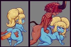 absurd_res anal anus ass big_butt biped blonde_hair blue_body breasts butt_grab duo eyelashes female female_penetrated gael_the_little_devil_(osumaruart) genitals grey_background hair hand_on_butt hi_res horn horned_humanoid huge_butt humanoid humanoid_on_humanoid humanoid_penetrated humanoid_penetrating humanoid_penetrating_humanoid league_of_legends male male/female male_penetrating male_penetrating_female nebssik nipples nude osumaruart penetration penis poppy pupils pussy sex side_view simple_background thick_thighs three-quarter_view tongue tongue_out