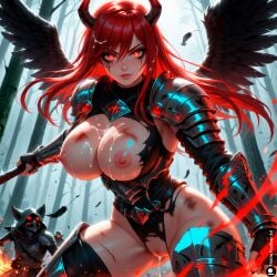 1female 1girls ai_generated armed armor armored_female ass bangs belly_button big_ass big_breasts black_wings blade blush blushing_at_viewer boob breasts breasts_exposed breasts_out bruise bruised bruises child_bearing_hips cum cum_in_hair cum_in_pussy cum_on_body cum_on_breasts cum_on_face curvy curvy_female curvy_figure dark_aura demon demon_girl demon_horns devil devil_horns dominatrix fallen_angel fantasy female femdom fight fighting_pose fire_eyes from_below horn horns horny huge huge_ass innie_belly_button light-skinned_female long_hair looking_at_viewer morrigan_(stblfantasy) navel original outdoors pale-skinned_female patreon presenting_breasts princess pussy pussy_exposed red_eyes red_hair sadistic sensual sexually_suggestive sexy shiny_skin solo solo_female solo_focus stable_diffusion stblfantasy suggestive sword thick thick_thighs thighs toned toned_body toned_female torn_armor torn_clothes torn_clothing very_long_hair voluptuous voluptuous_female warrior wounded wounds