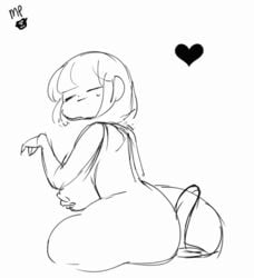 1boy 1girls animated ass assjob big_ass big_breasts big_butt bouncing_ass breasts brown_hair buttjob covering_breasts cute faceless_male female frisk hands_on_breasts holding_breasts holding_own_breasts huge_ass huge_breasts mahmapuu male penis soul source_request tagme twerking undertale