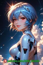 1girls ahq_hentai ai_generated blue_hair blush breasts city neon_genesis_evangelion petite plugsuit rei_ayanami solo_female stable_diffusion standing