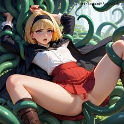 1girls ai_assisted ai_generated anal anal_insertion anal_sex anal_sex arche_eeb_rile_furt astardt blonde_hair double_anal double_penetration female rape tentacle tentacle_rape tentacle_sex