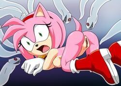 amy_rose anus boo_(sonic) breasts fear female ghost green_eyes imminent_rape open_mouth possession pussy sonic_(series) tentacle wide_eyed