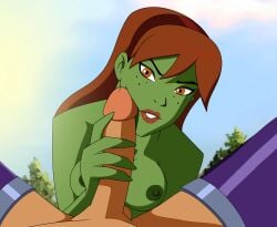 alien_futanari alien_humanoid balls big_penis breasts dc_comics dcau dickgirl dickgirl/female edit futa_on_female futa_pov futa_with_female futanari grabbing_penis green_skin hand_on_penis handjob imminent_oral koriand'r looking_at_viewer miss_martian nipples nude_female orange_skin penis penis_grab pov pov_crotch pov_eye_contact randomrandom rubbing_penis_on_face starfire starfire_(teen_titans) teen_titans thigh_boots thighhighs young_justice