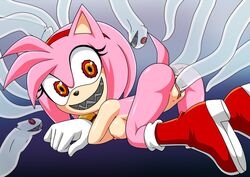 amy_rose anal anus boo_(sonic) breasts double_penetration female ghost penetration possessed_amy_rose possession pussy sex sharp_teeth sonic_(series) tentacle unusual_pupils vaginal_penetration