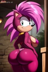 ai_generated ass breasts fishnet_stockings fishnets magenta_fur pink_hair seductive sonia_the_hedgehog sonic_(series) sonic_the_hedgehog_(series) sonic_underground