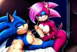 ai_generated ass blue_body breasts female green_eyes incest magenta_fur male male/female pink_hair sex sonia_the_hedgehog sonic_(series) sonic_the_hedgehog sonic_the_hedgehog_(series) sonic_underground straight veiny_penis