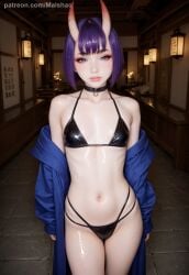 1girls ai_generated fate/grand_order fate_(series) female female_only malshac oiled shuten_douji_(fate) shuten_douji_(fate/grand_order) solo thick_thighs tiny_breasts