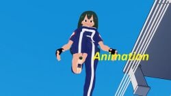 barefoot feet foot_fetish giantess mmd my_hero_academia trample trampling tsuyu_asui