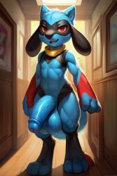 ai_generated big_penis flaccid_penis pokemon riolu small_but_hung