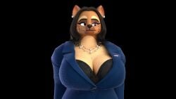 16:9 3d_(artwork) 3d_animation alternate_species american_flag animated anthro black_background black_bra black_clothing black_underwear blue_clothing blue_suit bra breasts brown_body brown_eyes brown_fur brown_hair business_suit cleavage clothed clothing dellflops digital_media_(artwork) ear_piercing ear_ring eyelashes female fur furrification gem hair hi_res hyena jewelry kamala_harris kamala_harris_(hyena) kamala_harris_(violetv0ids) long_eyelashes mammal necklace pearl_(gem) pearl_necklace piercing ring_piercing short_playtime simple_background solo sound spots spotted_hyena suit tagme underwear united_states_of_america video violetv0ids_(modeler) widescreen