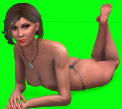 3d brown_hair exhibitionism female grand_theft_auto green_eyes mackenzie_hayes nopixel policewoman