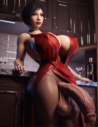 ada_wong ai_generated balls big_ass big_balls big_breasts big_butt big_penis breasts futanari huge_ass huge_balls huge_breasts huge_butt huge_cock resident_evil testicles thick thick_ass thick_thighs thighs